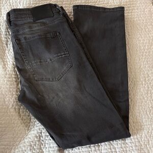 New Buffalo David Bitton Men's Straight Jeans — Charcoal Black/Gray